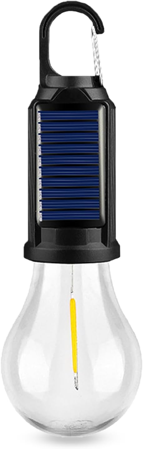 Solar Camping Lantern, Portable LED Solar USB Rechargeable Lantern Flashlight Emergency Hanging Light for Indoor Outdoor Home Power Outages Hiking Hurricane (1pcs)