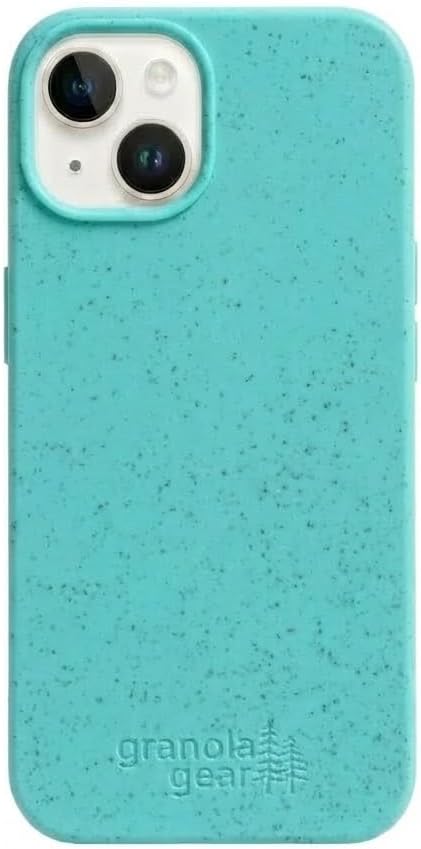 Eco by GranolaGear - Eco-Friendly Phone Case for iPhone 15 - Biodegradable, Compostable, Plastic-Free, Made from Plants - Sea Glass