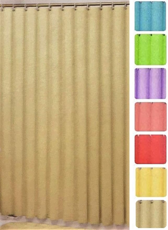 Better Home Deluxe Heavy Weight Shower Curtain Liner Bright Color (Taupe)