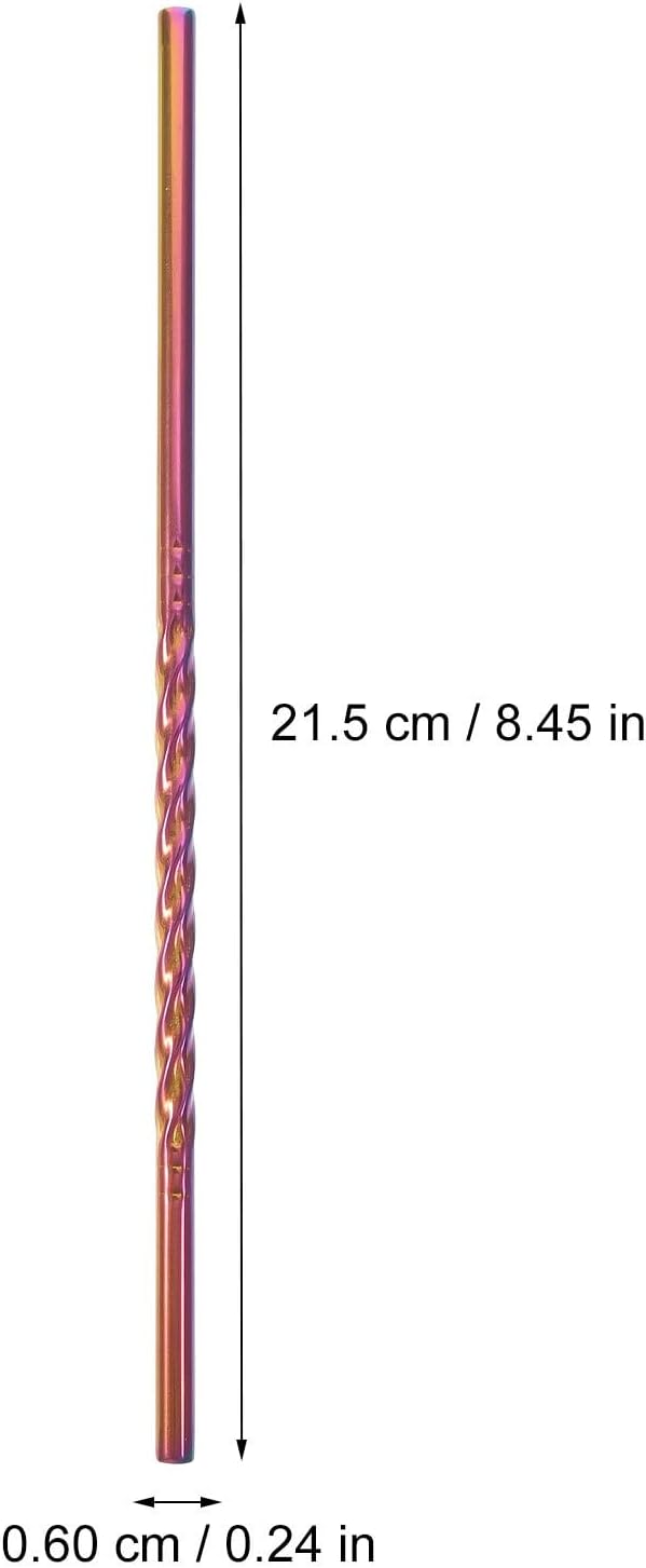 OSALADI 7pcs 304 Stainless Steel Reusable Straws Set for Tumblers, Colorful and Natural Metal Juice Drinking Straws with Cleaning Brush, Party and Birthday Supplies