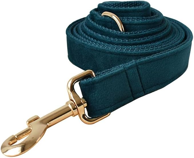 Velvet Dog Collar and Leash Set with Quick Release Metal Buckle | Bright & Stylish Leash and Collar Set, Soft Heavy Duty Pet Collars Adjustable for Samll Medium Large Dogs or Cats