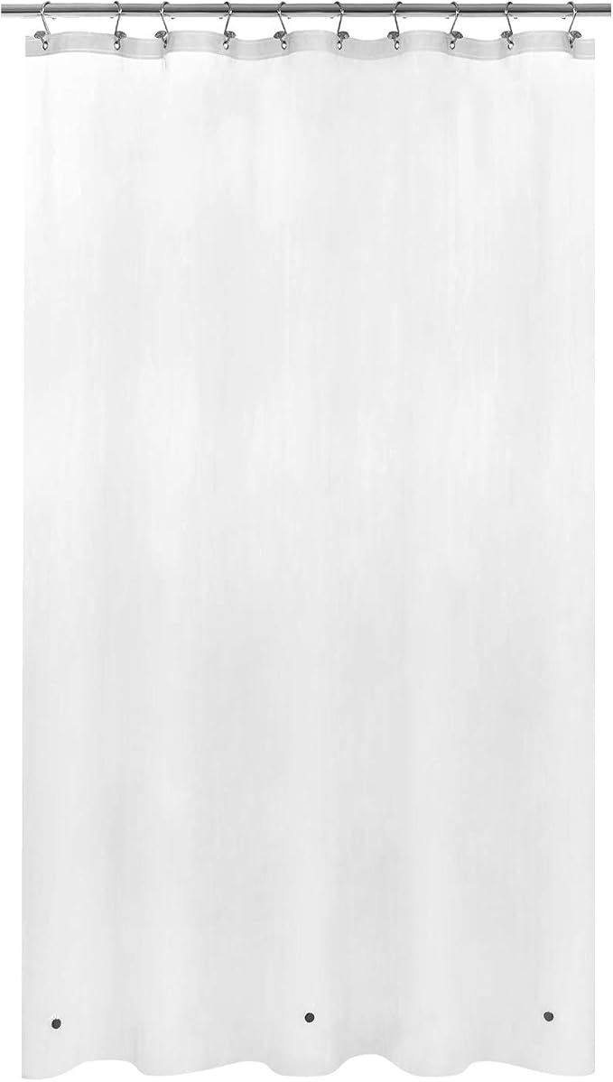 Mrs Awesome Stall Shower Curtain Liner with 3 Magnets 54 x 78 inch, PEVA 8G Thick & Heavy Duty Plastic Shower Curtain for Bathroom, Waterproof, 54x78, Frost