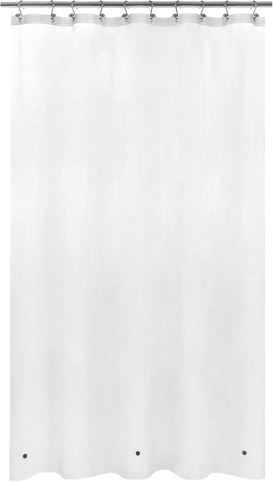 Mrs Awesome Stall Shower Curtain Liner with 3 Magnets 54 x 78 inch, PEVA 8G Thick & Heavy Duty Plastic Shower Curtain for Bathroom, Waterproof, 54x78, Frost