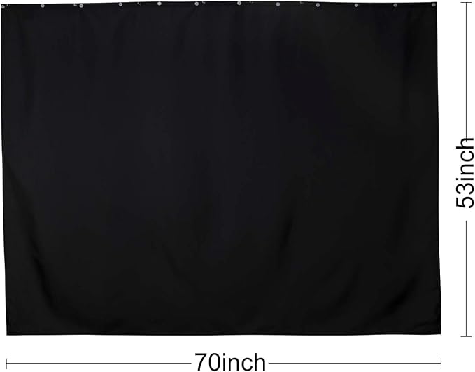 Barossa Design Fabric Snap-in Liner 70" W x 54" H - Hotel Style Removable Replacement Inner Liner, Machine Washable & Water Repellent - Black, 70x54
