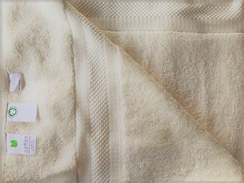 ORGANIC TEXTILES Organic Cotton Bath Towel for Comfort and Absorption, GOTS Certified, Natural, Set of 2