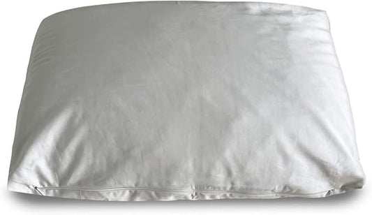 Green Natural and Organic Shredded Latex Pillow - Standard Size - GOLS Certified Organic - Adjustable Bed Pillows for Sleeping - Soft Pillow for Side and Back Sleepers - Zippered Organic Cotton Cover