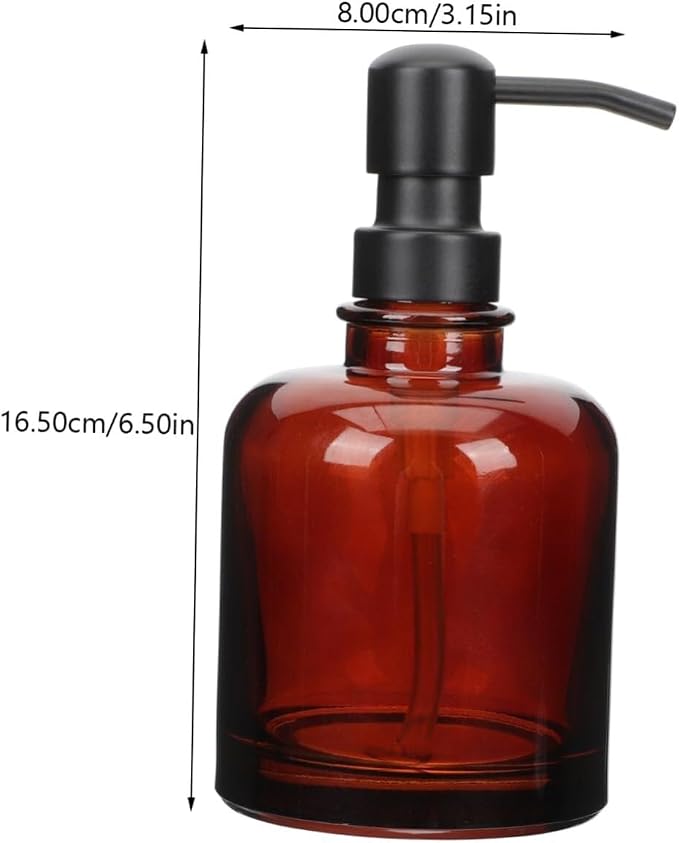 soap Dispenser Glass Soap Dispenser with Ergonomic Stainless Steel Pump Refillable Household Bottle Hand soap Container