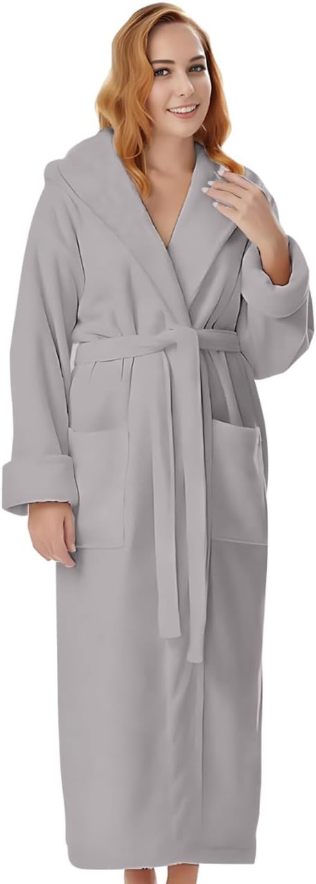 KAHAF COLLECTION Cotton Terry Robes for Women and Men, Terry Shawl Collar Bathrobe, ONE SIZE - UNISEX Men & Women Spa Robe