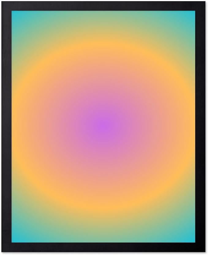 Monem Art Radiant Gradient Glow Print - Modern Abstract Color Field Poster - Wall Decor for Living Room, Bedroom or Office - 12x16 Unframed Wall Art by Rs Lab Studio