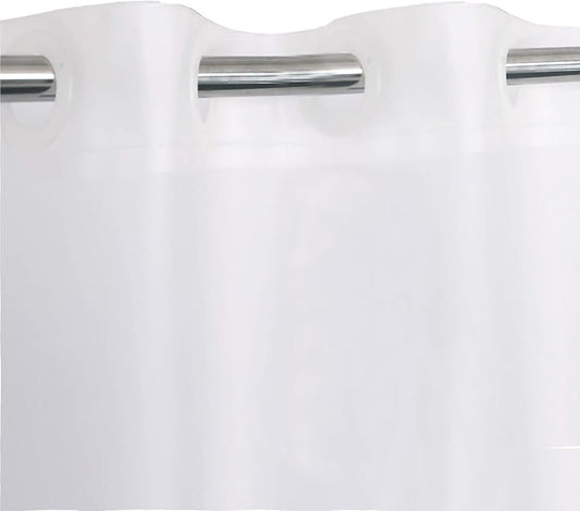 No Hooks Waterproof Shower Curtain Liner PEVA 72"x72" No Hook Bathroom Shower Curtain Water Wave (Frost B)