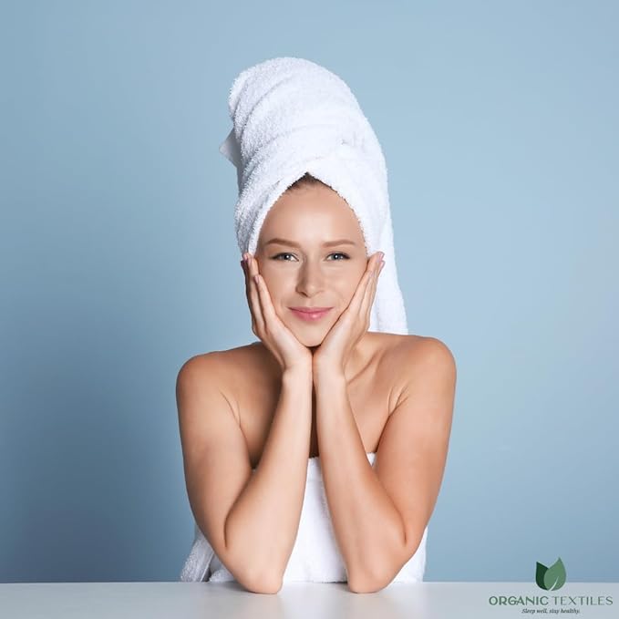 ORGANIC TEXTILES 100% Organic Cotton Bath Towel (Natural), GOTS Certified, Highly Absorbent, Skin Sensitive, Plush Soft and Luxurious, Machine Washable, Premium Design, Durable