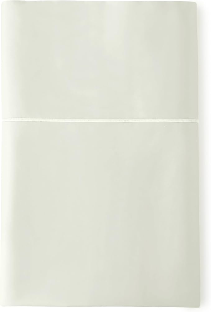 Certified Organic Queen Flat Sheet Only - 100% Organic Cotton Top Sheet with Luxurious Soft and Breathable 300 Thread Count Sateen Weave Finish - GOTS & Fairtrade Certified (Pastel Green, Queen)