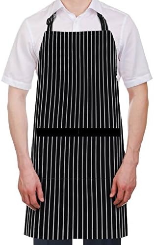 Syntus Apron for Men Women, Adjustable Cooking Kitchen Chef Aprons with 2 Pockets