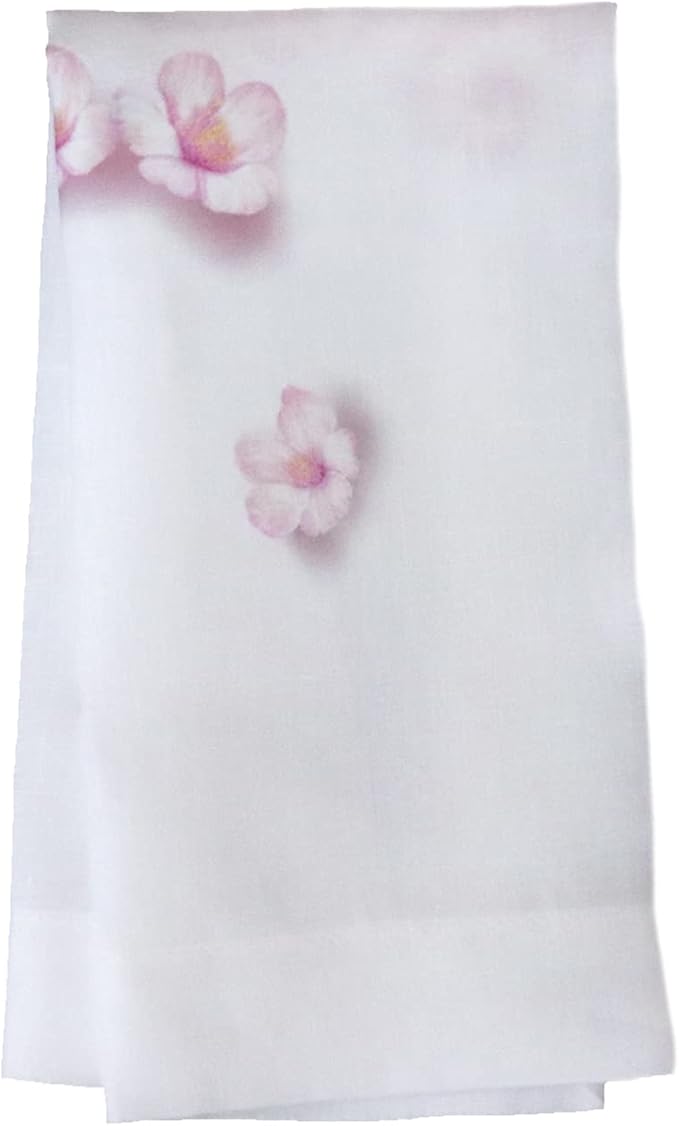 Huddleson Blossom Print Italian Linen Napkin (Set of Four) Luxury Made in US