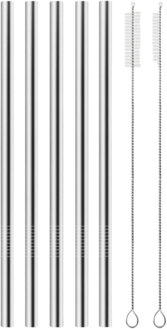 5Pack Straw Replacement Compatible With Owala Water Bottle, With 2 Straw Cleaner, Reusable Drinking Straws (24oz)