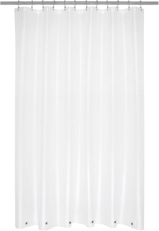Mrs Awesome Extra Long Shower Curtain Liner with 6 Magnets 72 x 84 inch, Frosted PEVA 8G Heavy Duty Thick Plastic Shower Curtain, Waterproof, 72x84, Frost