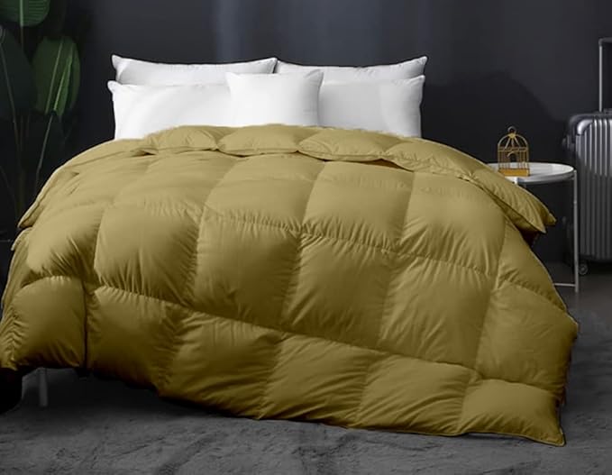 9.8 NEWTON Eco Friendly All Season Down Alternative Comforter Super King Plus, 120x120 inch Toupe Comforter Duvet Insert, 100% Microfiber Cotton, 1000-TC, 700+ Fill Power-120"x120"