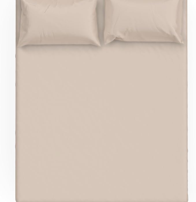 MakeMake Organics Organic Queen Fitted Sheet Set GOTS Certified Organic Cotton Fitted Sheet with 2 Pillowcase Ultra Soft Non Toxic Breathable Hypoallergenic Colorful Neutral (Queen, Solid Pecan)