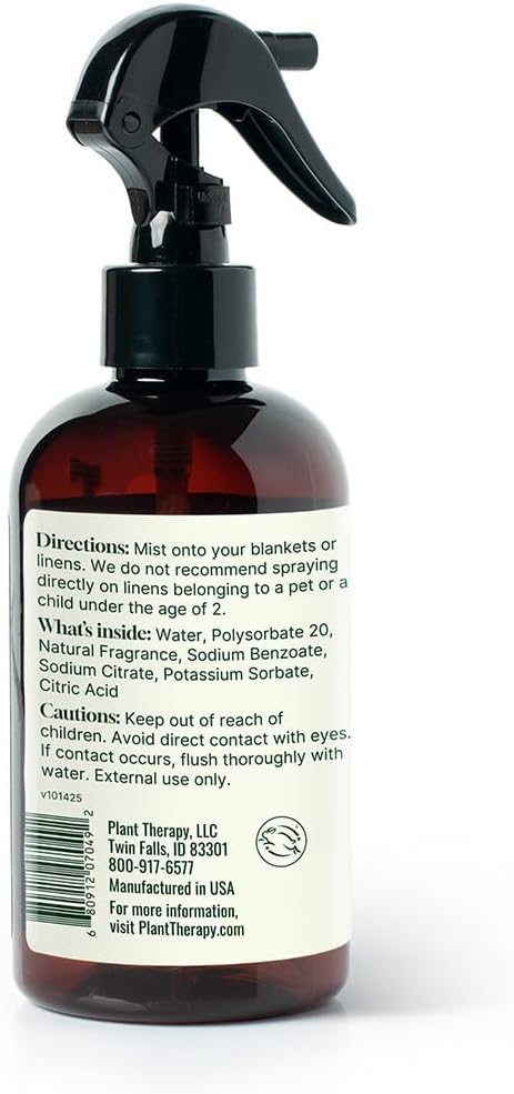 Plant Therapy Home Whiskey Oak Linen Spray, Exotic & Rich Woody Aroma with Hints of Vanilla, Evokes a Sense of Cozy Elegance, Perfect Scent to Cuddle up With, Natural Fragrance 8 oz