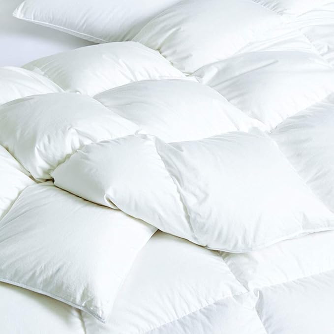 Cuddledown Dreamstead Down Alternative Comforter | Soft, Lofty, Cloudlike | 100% Cotton, Sateen Weave | Premium European Fill | Duvet Insert | Hypoallergenic | Handcrafted | Oeko-TEX Standard 100