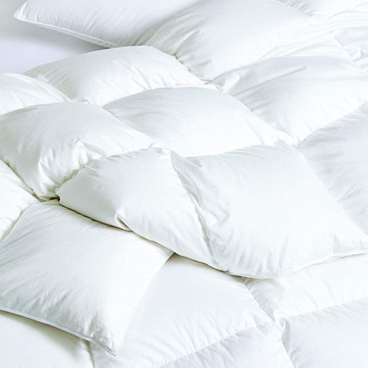 Cuddledown Dreamstead Down Alternative Comforter | Soft, Lofty, Cloudlike | 100% Cotton, Sateen Weave | Premium European Fill | Duvet Insert | Hypoallergenic | Handcrafted | Oeko-TEX