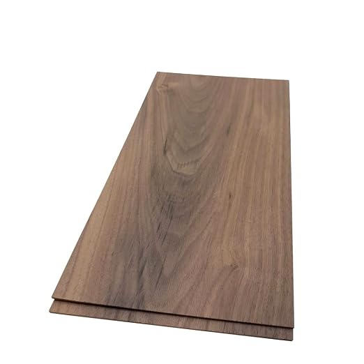 Walnut Hardwood Planks - 2-Pack Walnut Wood for Unfinished Wood Crafts - 1/8’’ (3mm) 100% Pure Hardwood - Laser Engraving Blanks - Solid Hardwood Planks for Crafts and Gifts