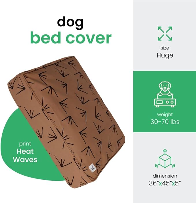 Molly Mutt Medium to Large Duvet Cover, Heat Waves, Brown with Black Accents 36"x45"x5"