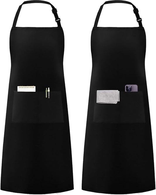 Syntus Apron for Men Women, Adjustable Cooking Kitchen Chef Aprons with 2 Pockets
