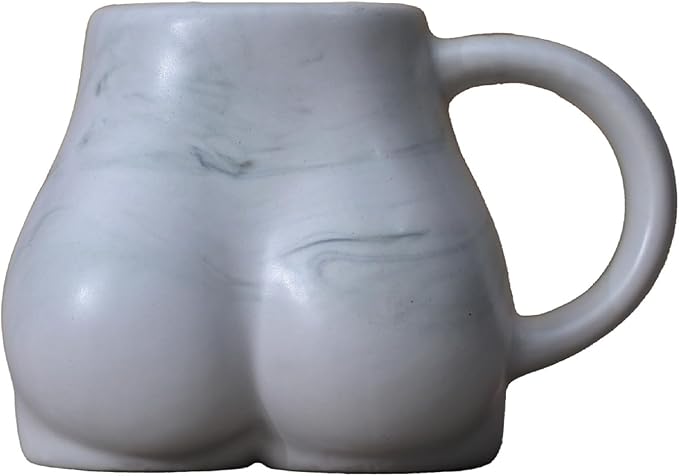 Creative and personalized handmade coffee cup, hip structure, natural, ceramic, mug water cup (Marble)