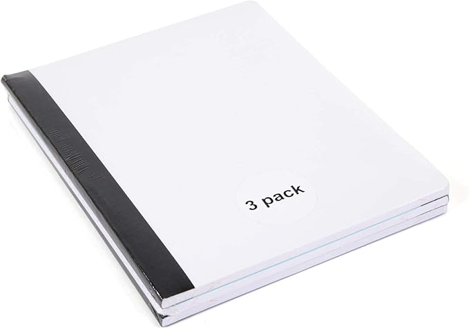Mintra Office Poly Composition Book (3 Pack, Teal Purple White)