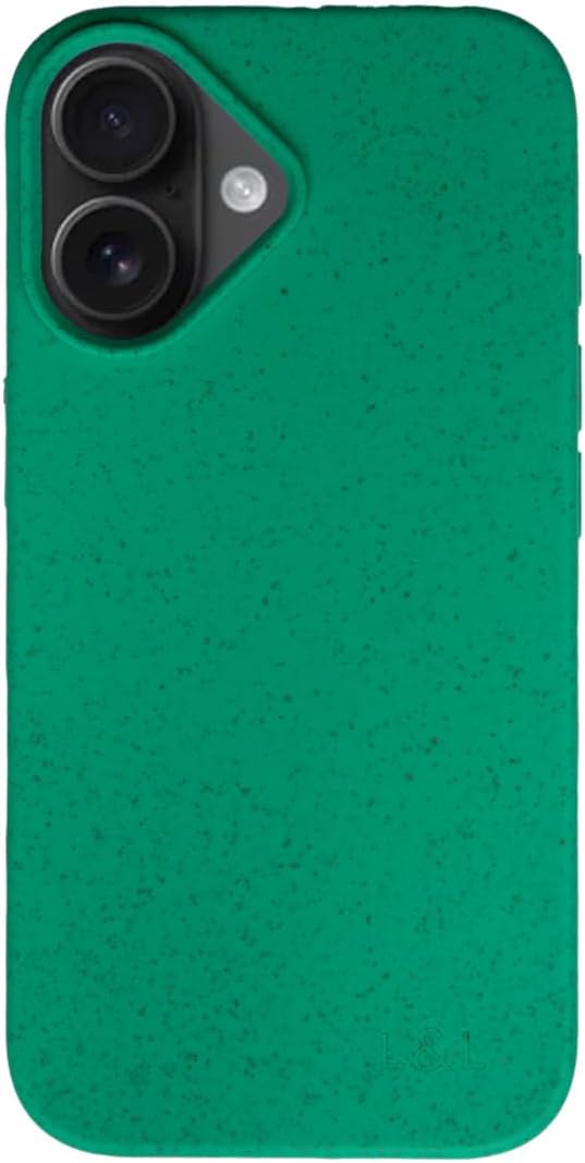 LOAM & LORE Biodegradable Phone Case for iPhone 16, Plastic Free Eco Friendly Phone Case, Plant Based Compostable iPhone 16, Premium Zero-Waste Phone Cover (Mint)