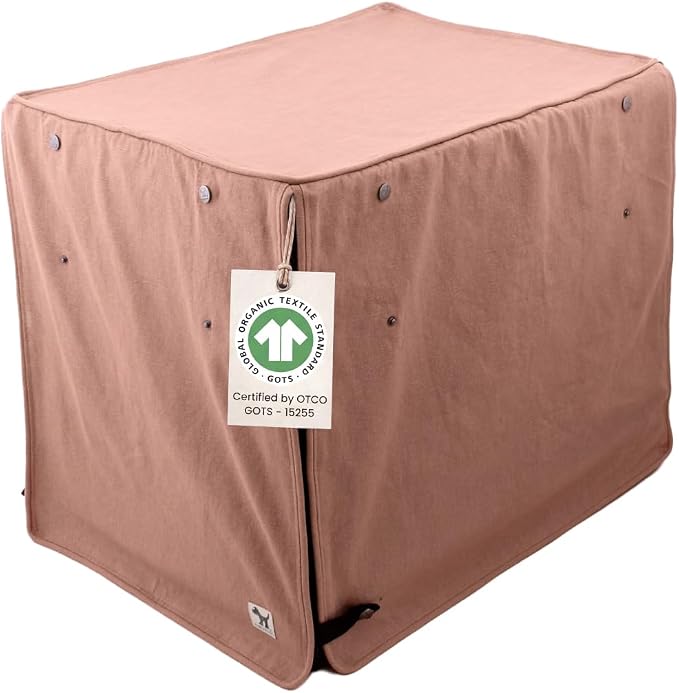 Molly Mutt Kyoto Dog Crate Cover, GOTS-Certified 100% Organic Cotton Canvas Cover for Dog or Puppy Kennel and Cage, Washable, Free of Harmful Chemicals, XXX-Large, Fits 54"x37"x45" Crate