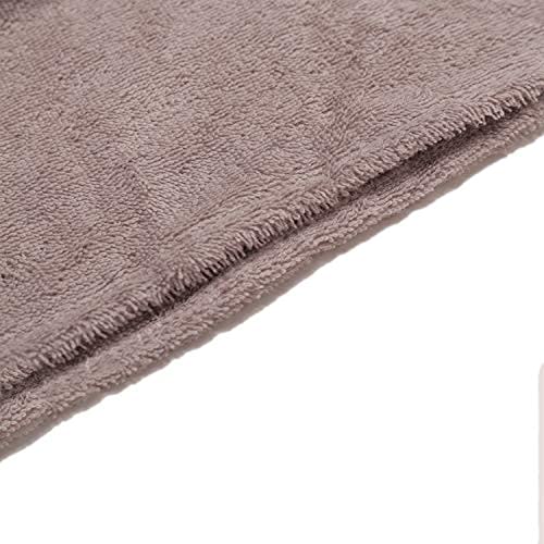 Extra Large Waffle Cotton Hair Towel Wrap - 30 inches Long, 400 GSM, Ultra Absorbent, Quick Dry Hair Turban for Women, Ideal for Long and Curly Hair, Perfect for Plopping (Grey)