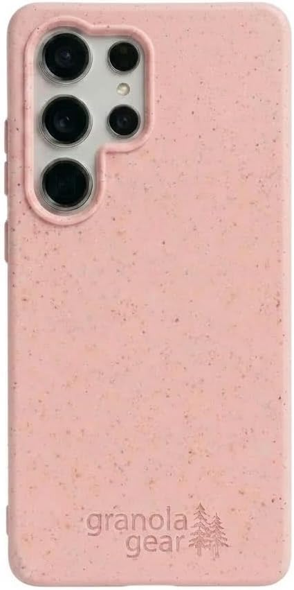 Eco by GranolaGear - Eco-Friendly Phone Case for Samsung Galaxy S25 Ultra - Biodegradable, Compostable, Plastic-Free, Made from Plants - Pink Sands