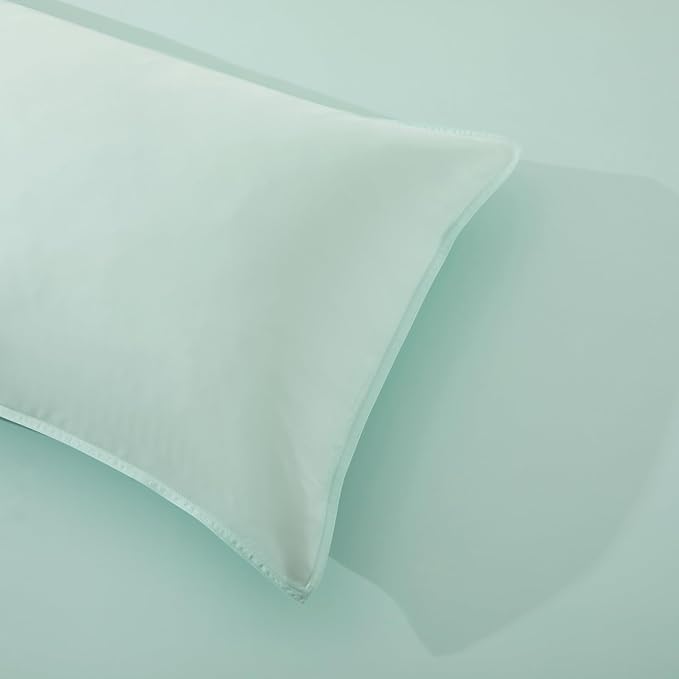 Luxury Bamboo Market |King Envelope Pillowcase Set | 100% Viscose Made from Bamboo | Organically Grown | Ultra Soft | Cooling | 2pcs [Coastal Green]