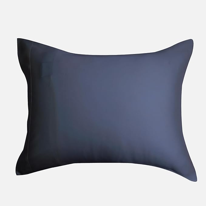 DOZ Pillowcase Set, 100% Viscose derived from Bamboo, Organically Grown, Buttery Soft, Silky, Breathable, Cooling, Oeko-TEX, High GSM, 2-Pack, Envelope Closure (Queen, Sapphire)