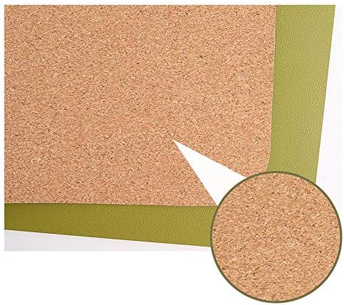 Ruby Lil Natural Cork & Leather Desk Writing Mat, Dual Use Desk Matt for Desktop,Multifunctional Office Desk Pad, PU Leather Mouse Pad,Grass,24"x 12"