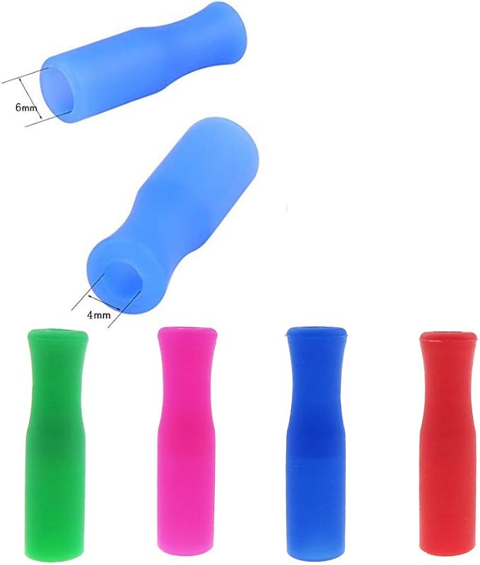 12 Inch Colorful Stainless Steel Straws, 8pcs Ultra Long Reusable Rainbow Color Metal Drinking Straws with Silicone Tips and Cleaning Brush for Big Tumblers