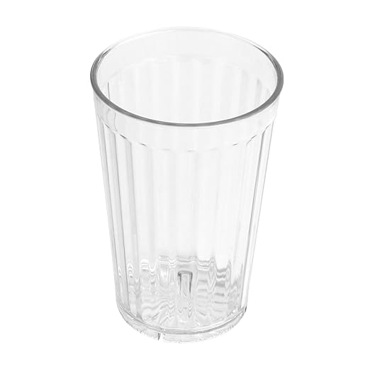 G.E.T. 8816-1-CL Heavy-Duty Shatterproof Plastic Faceted Tumblers, 16 Ounce, Clear (Set of 12)