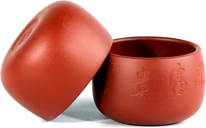 Zisha Teapot Set Chinese Yixing Clay Tea Pot 11 Oz with 2 Cups,Personal Tea Maker Set,Masterpieces -Peony