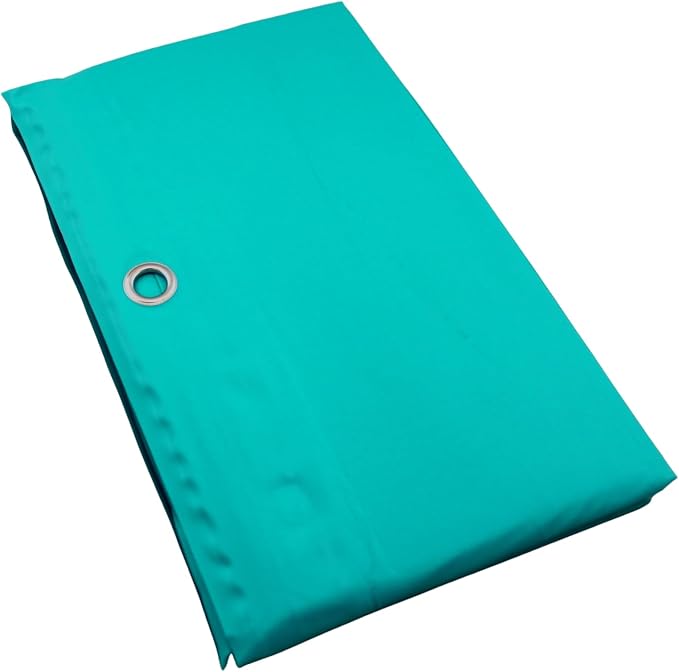 Dependable Industries inc. Essentials Bathroom Magnetized Shower Curtain Liner with Metal Grommets Waterproof (Turquoise)