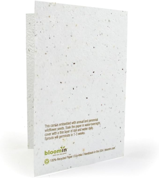 Bloomin Seeds N' Greetings Cards - Handmade Seed Paper - Holiday Tree (8 Pack)
