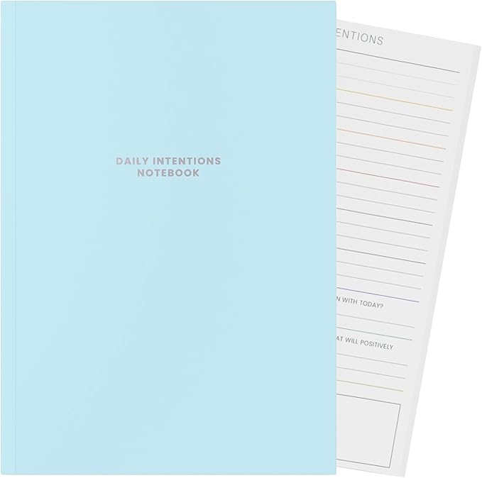 MäksēLife Morning Intentions & Gratitude Journal - A5 Lay-Flat Binding, Vegan Leatherette Cover, 120GSM Recycled Paper, Daily Prompts for Mindfulness and Positive Affirmations
