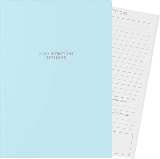 MäksēLife Morning Intentions & Gratitude Journal - A5 Lay-Flat Binding, Vegan Leatherette Cover, 120GSM Recycled Paper, Daily Prompts for Mindfulness and Positive Affirmations