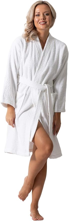 Luxurious Turkish Terry Kimono Collar Super-Soft Terry Absorbent Bathrobes for Women