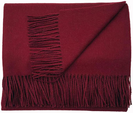 100% Baby Alpaca Throw Blanket, Solid Color | Afghan Style