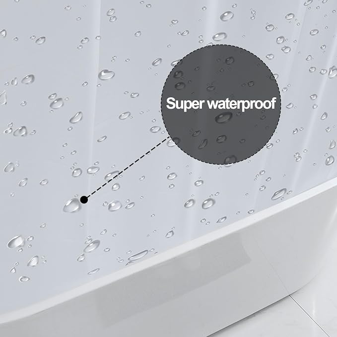 Plastic Shower Liner - Premium PEVA 7G Thickened Shower Curtain Liner with Rustproof Grommets and 3 Weighted Magnets, Waterproof Shower Curtain for Bathroom (Matte, 72”*72”)