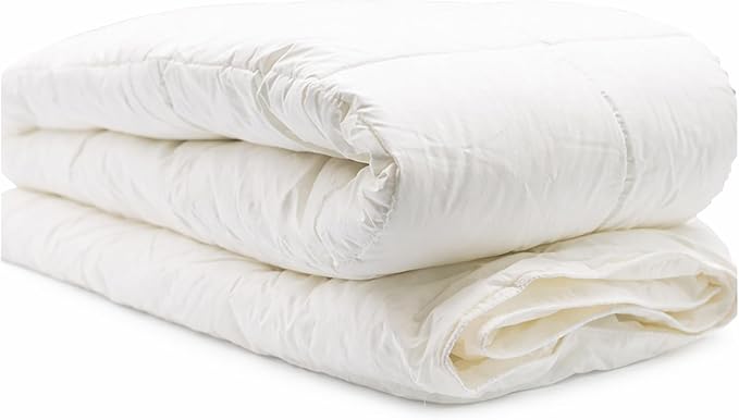 ORGANIC TEXTILES Organic Down Alternative Comforter, Eco-Friendly, Non-Toxic White (Twin, Light Fill)