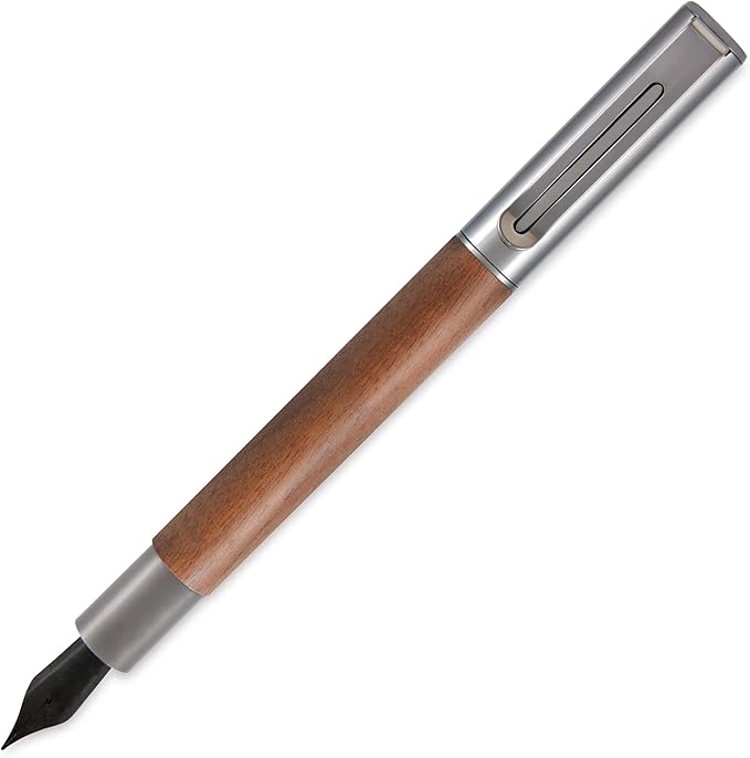 Monteverde USA Ritma Walnut Fountain Pen, Flex Nib – Flexible Nib, Sustainable Wood, Refillable Ink, Perfect for Expressive Writing