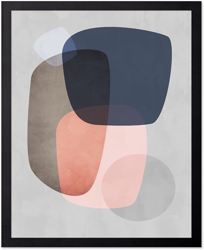 Monem Art Pastel Abstract Organic Shapes Print - Scandinavian Minimalist Art Poster - Wall Decor for Living Room, Bedroom or Office - 8x10 Unframed Wall Art by Mareike Bohmer
